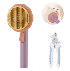 4 pcs Cat Brush Self Cleaning Slicker Brush Set